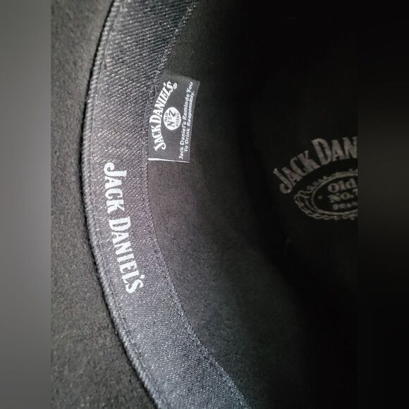 Jack Daniels Wool Cowboy Hat Black Medium 3.5 Brim - Picture 5 of 10